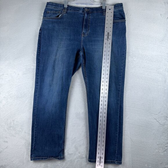 Eddie Bauer Jeans Mens Size 40X30 Straight Leg Specially Dyed Mid Rise Blue - Picture 7 of 12